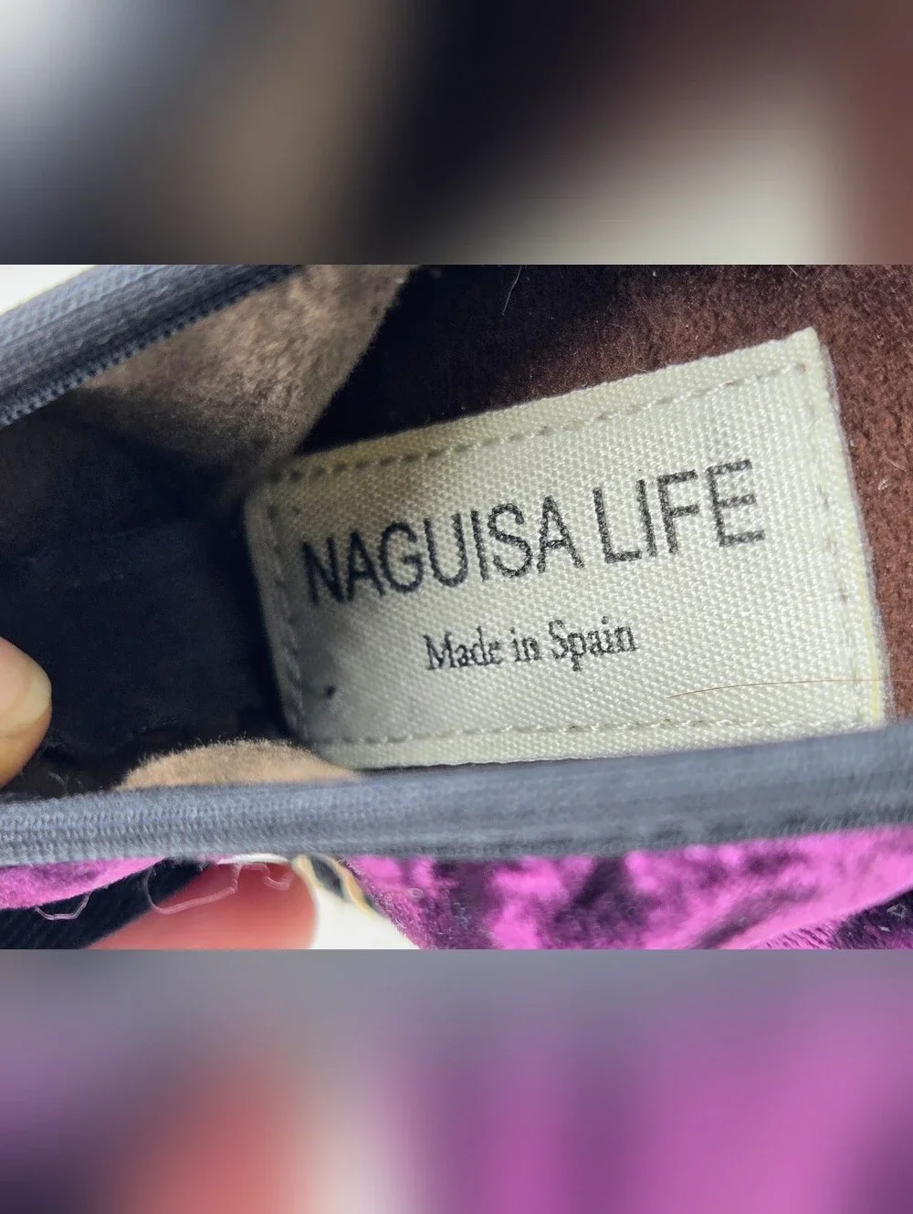 Anthropologie Naguisa Life Purple Velvet Allium Espadrille Flat Spain Sz 36 Boho